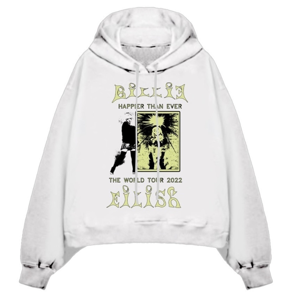 Billie Eilish Happier Than Ever World Tour 2022 Hoodie Pullover Sweatshirt